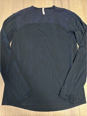 Lululemon License To Train Long Sleeve Shirt Mens Size L True Navy Blue Active
